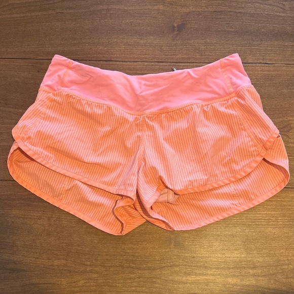 Lululemon Speed Short (original) - orange striped - Picture 1 of 3